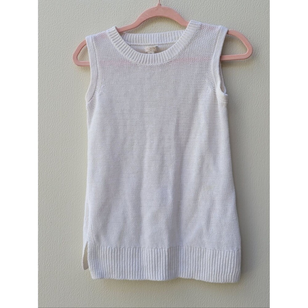 J. Crew White Knit Sleeveless Women XXS